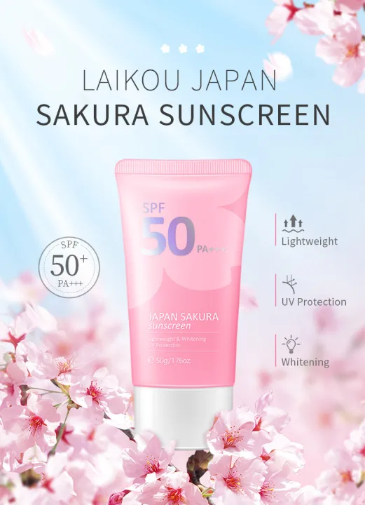 Laikou%20Japan%20Sakura%20Sunscreen%20%5BSPF50+PA+++%20%5D%2050g%20By%20NS%20Glamour%20Mart%20-%20Image%204