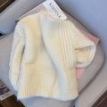 Soft Glutinous Cable-Knit Sweater Cardigan Women's Autumn New Lazy Wind Retro Short Loose Slimming Knitted Coat.