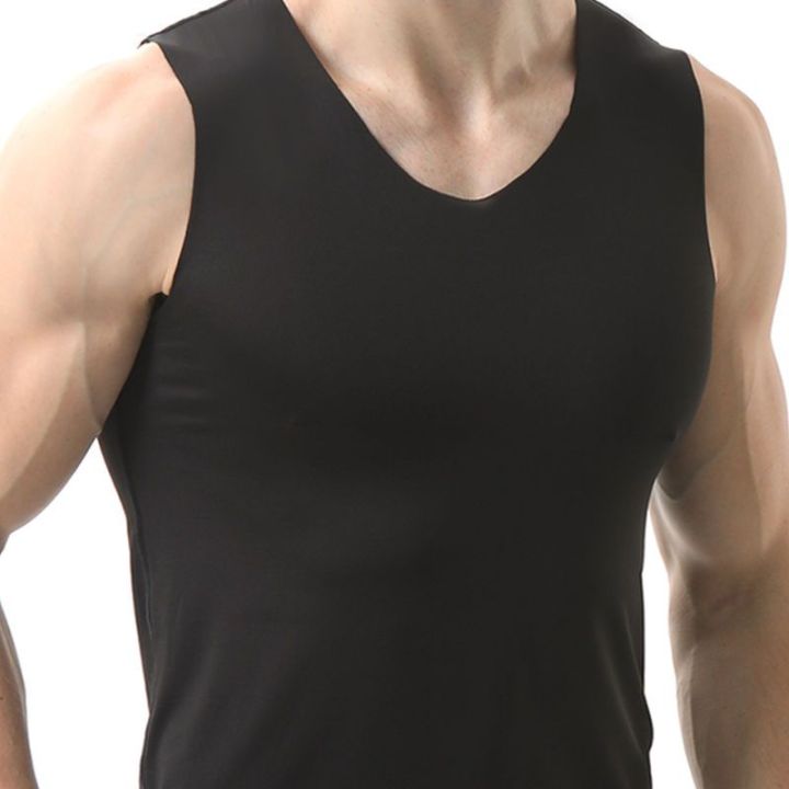 1/2Summer%20Men's%20Vest%20Men's%20Ice%20Silk%20Seamless%20SleevelessTT-shirt%20Men's%20Wide%20Shoulder%20Bottoming%20Waistcoat%20Fashion%20Clothes%20Men's%20Clothing%20-%20Image%207