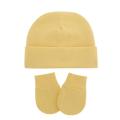 Autumn Winter Newborn 2/3 Pcs Hat Gloves And Socks Set For Baby Boys Baby Girls Cotton Soft Headwear Solid Color Infant Nightcap. 