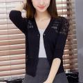 Autumn Summer Cardigan Women Lace Hollow Out Shawl Teenager Girls Knitted Sweater Female Cardigans Women Thin Coat Ladies Tops.