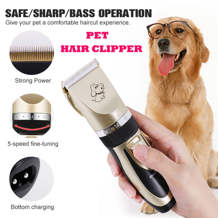 Ubeator -Professional Electric Pet Clipper,Dog Pet Hair Trimmer  Kit,Rechargeable Pet Dogs and Cats Low-noise Grooming Shaver Haircut  Machine Set