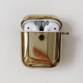 Electroplated Gold Earphone Case for Apple AirPods 1 2 Pro 3 AirPod Case Cute Plating Pearl Ornaments Keyring Soft Cover funda. 