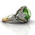 HOYON 14K Yellow Gold Color Emerald Gemstone Ring for Women Fine Anillos De Anel Bijoux Femme Jewellery Bizuteria Jade Free Ship. 