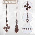 4Pcs Ceiling Fan Pull Chain Set,Bulb and Fan Pattern Pull Chain Extension Fan Pull Chain Pendant 12 Inch. 