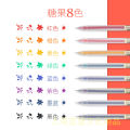 Deli A119 Color Gel Pen 0.5mm Student Ball Pen Multicolor Full Needle Tube Signature Pen Multi Colors Ball Pen. 