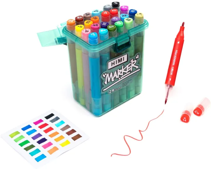 HIM%20Skin%20Friendly%20Dual%20Tip%20Marker%20Pen%20Set%2024%20Pieces%20-%20Image%205