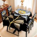 3D Print Dining table Cloth runner and 06 pieces chair cover Full Set 323.