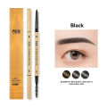 Small Gold Bar Double Head Eyebrow Pencil Waterproof Sweat Proof Triangular Rotating Eyebrows Pen Natural Three-dimensional Long-lasting Eyebrow Pencil.
