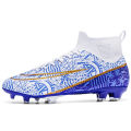 【selevn roind】 Men's Soccer Shoes Soft TF/FG Football Boots Breathable Non-Slip Grass Training Sneakers Cleats Outdoor High Top Sport Footwear.