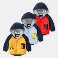 Boys Spring Autumn Coats Kids Jackets Toddler Hooded Windbreaker With Pocket Children Zipper Outerwear Baby Clothes 2-7 Years.