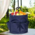 Large Picnic Basket Portable Market Basket Bag Leakproof Multi Pockets Toiletry Bag Foldable Picnic Hamper for Home Storage Outdoors Indoors.