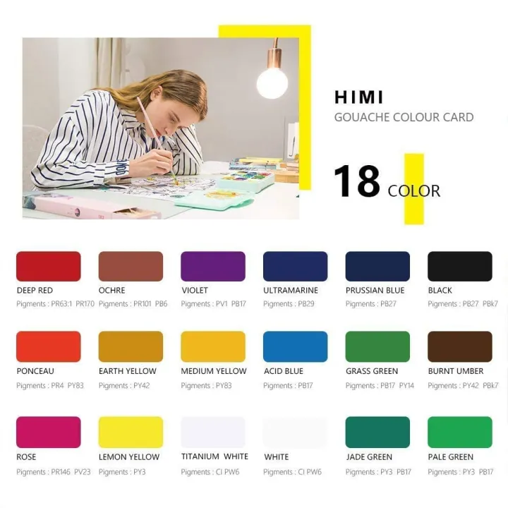 HIMI%20MiYa%20Gouache%20Paint%20Set%2018%20Colors%20x%2030%20ML%20with%20Brush%20-%20Image%204