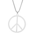 Peace Sign Necklace Hippie Necklace For Men Women Stainless Steel Chain Necklace Peace Charms Jewelry Gift. 