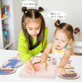 Wooden Human Body Puzzle Montessori Boys Girls Multi-Layer Body Structure Puzzle Cognitive Teaching Aids Learning Toys For Child.