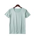Women Casual Short Sleeve T-shirts Round Neck Breathable Ice Silk Loose T-Shirts Tees. 