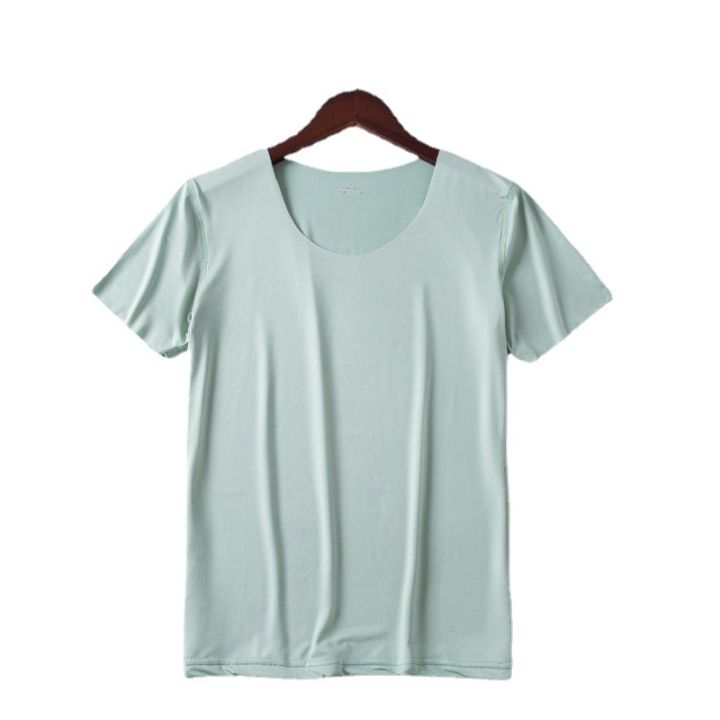 Women%20Casual%20Short%20Sleeve%20T-shirts%20Round%20Neck%20Breathable%20Ice%20Silk%20Loose%20T-Shirts%20Tees%20-%20Image%207