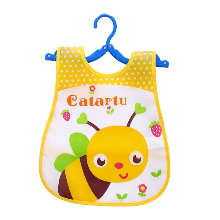 Cartoon%20Faced%20Plastic%20Waterproof%20Bibs%20for%20Baby%20-1%20PCS%20((%20Color%20as%20per%20stock%20))%20-%20Image%203