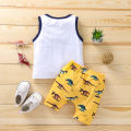 Baby Kids Boys Shorts Set, Sleeveless Tank Top with Shorts Summer Outfit. 