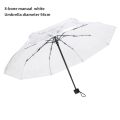 Transparent Folding Umbrella, Cute, Mini, Fresh, Simple, Sen Series, Trifold, Cherry Blossom Transparent Umbrella.
