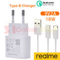 Realme 18W Super Flash Fast Charger Type B For Realme Real 18WAT. 