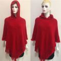Women's Hooded Shawl Autumn and Winter Loose Tassel Shawl Cape Scarf Dual-Use Sweater Coat Batwing Shirt plus Size Women's Clothing.