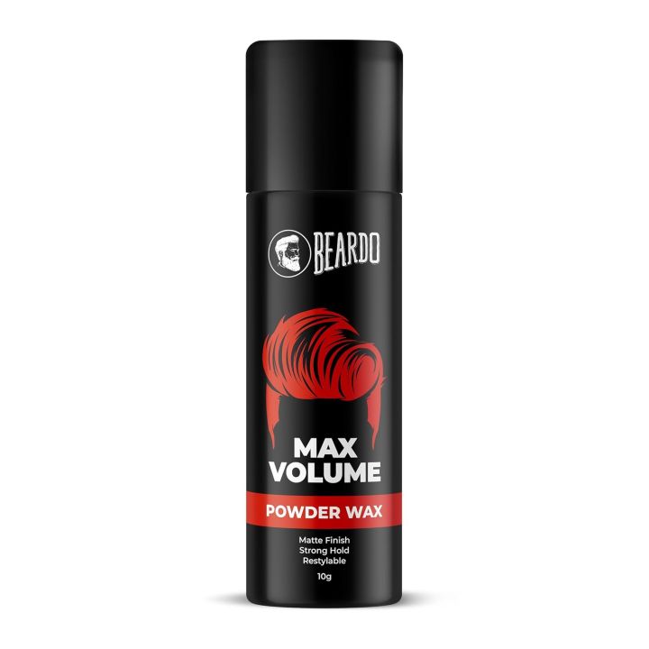 Beardo Max Volume Powder Wax, 10 gm | Powder Hair Wax Men | Hair Styling Wax for Matte Finish | Strong Hold & Restylable Hair Powder For Men | Hair Volumizing Powder Wax Superlight & Instant Volume