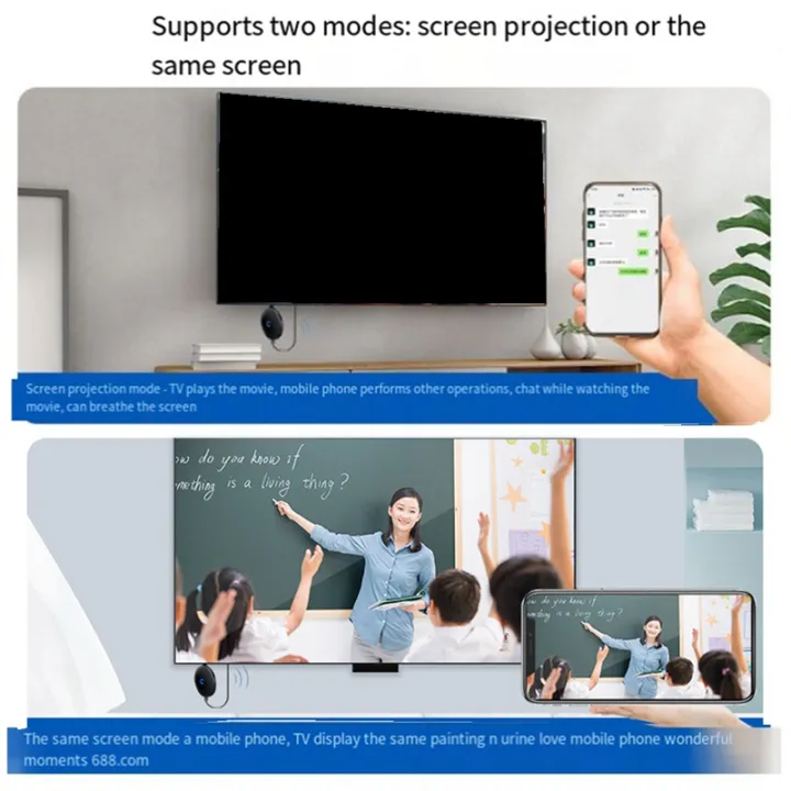 Wireless%20Display%20Adapter%20WiFi%20Screen%20Cast%20Mirroring%20Media%20Streaming%20Receiver%20for%20Phone/PC/Tablet%20to%20Display%20TV%20Projector%20Easy%20to%20Use%20-%20Image%203