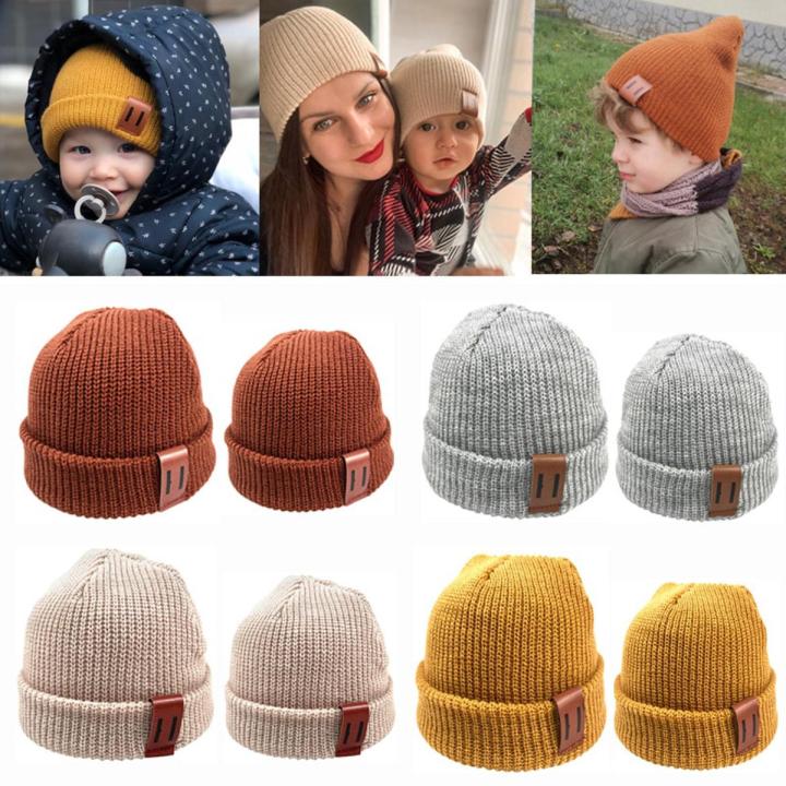 Colors Baby Hat for Boy Warm Baby Winter Hat for Mother Kids