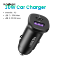 UGREEN Car Charger 30W PD Quick Charge QC4.0 3.0 SCP Type C Fast USB Car Charger For iPhone 14 13 12 Xiaomi Mobile Phone Charger. 