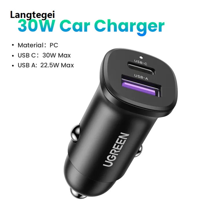 UGREEN%20Car%20Charger%2030W%20PD%20Quick%20Charge%20QC4.0%203.0%20SCP%20Type%20C%20Fast%20USB%20Car%20Charger%20For%20iPhone%2014%2013%2012%20Xiaomi%20Mobile%20Phone%20Charger%20-%20Image%207