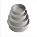 4 Pcs Aluminium Cake Mould Round Mold for Bread, Pudding & Baking tools Four(4)Pcs Set- Silver Color. 