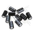 10 Pcs black 2200uF 25V Radial Aluminum Electrolytic Capacitors 1.3*1.3*2.1cm - black.