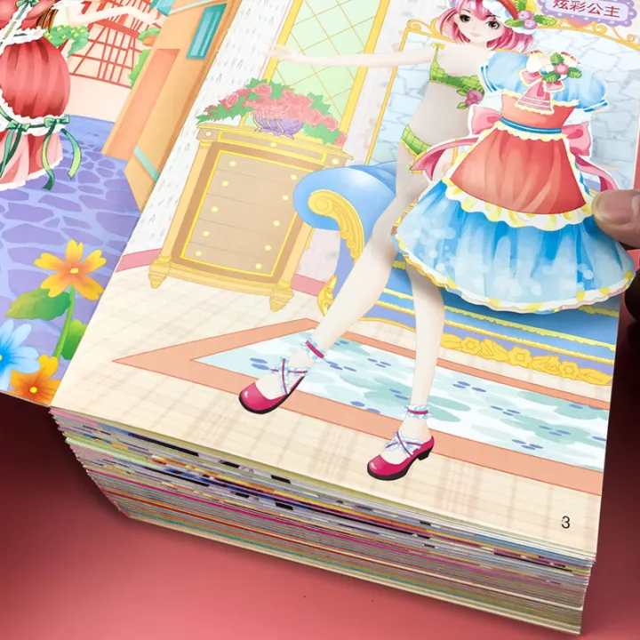 Princess%20Dress-up%20Sticker%20Book%20Girls'%20Fun%20Paste%20Sticker%20Book%203-6%20Years%20Old%204%20Children's%20Brain%20Educational%20Toys%2010%20-%20Image%203