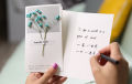 Dried Real Flowers Invitations Postcards Handmade Birthday Card Festival Greeting Card For Wedding Party.