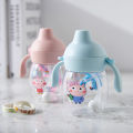 Cute Cartoon Children Straw Bottle Portable Leakproof Anti-choking Water Cup 280ml Large Capacity Baby Infant Learning Training Drinking Bottle.