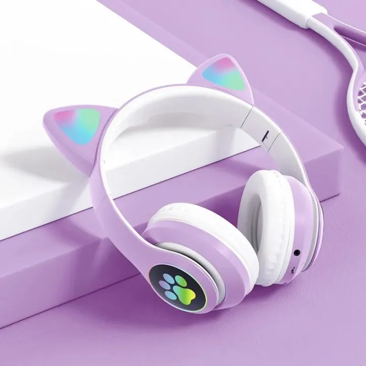 Cat%20STN-28%20Wireless%20Headphones%20For%20Girls%20LED%20Glowing%20Light%20Sports%20and%20Gaming%20Headphones,%20Support%20Mic%20AUX%20IN%20TF%20Card%20Cat%20Ear%20Bluetooth%20Earphone%20STN%2028%20-%20Image%202