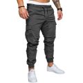 Men cargo pants Joggers Sweatpants Casual Male Sportswear Solid Multi-pocket Cargo Trousers Hop Harem Pants Slim.