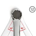 Multifunctional 45-Degree Double Box End Wrench Chrome Steel Metric Box Wrench Offset Handle 6-27mm Torx Spanner Hand Manual Tools. 