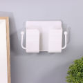 1PCS Wall-Mounted Charger Storage Box Mobile Phone Charging Hanging Holder Multifunction Wall Mounted Plug Bracket Storage Box.