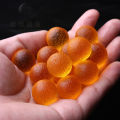 Rare Amber Libya Meteorite Single Bead round BeadsDIYBracelet Bracelet Beads Accessories Scattered Beads Specimen Rough Stone. 