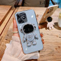 New Phone Case For Realme Note 50 4G Cover Astronaut Holder Stand Fashion Soft Silicone For Realme Note50 4G Case.