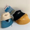 New Kids Bucket Hat Sumbrero Letter Embroidery Summer Simple Baby Fisherman Hat Sun Protection Outdoor Beach Hat Sunscreen Sun Hat. 