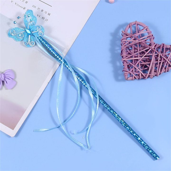 Kids Girl Dreamlike Magic Stick Cosplay Props Party Princess Magic Stizh Fairy Wand Butterfly