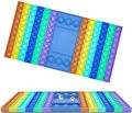 Rainbow Silicon Pop It Ludo Game.... - Baby Toys - Baby Toys - baby car. 