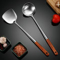 Wok Spatula and Ladle Tool Set, 17 Inches Spatula for Wok, Stainless Steel Wok Spatula Exquisite Product. 