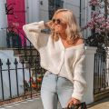 CHRLEISURE Women Knitting Cardigan Sweater Full Sleeve Ladies Casual kardigan Loose Solid Female Cardigan Coat.