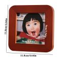 3-inch Creative Square Mini Photo Frame Retro Wood Photo Frame Simple Desktop Ornament Photo Booth Home Decor. 