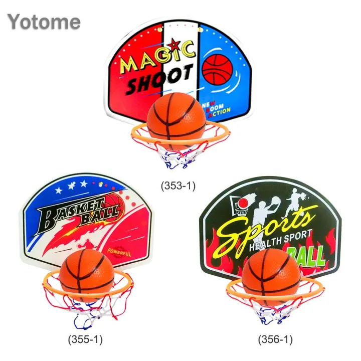 Yotome%20Toddler%20Plastic%20Hanging%20Basketball%20Basket%20Toys%20Set%20Mini%20Basketball%20Board%20Frame%20-%20Image%203