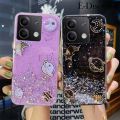New Phone Case For Xiaomi Poco M6 Pro 4G Cover Sparkling Soft Transparent Silicone Space Planet Stars Moon Girl Anti Fall for Xiaomi Poco M6 Pro Case.